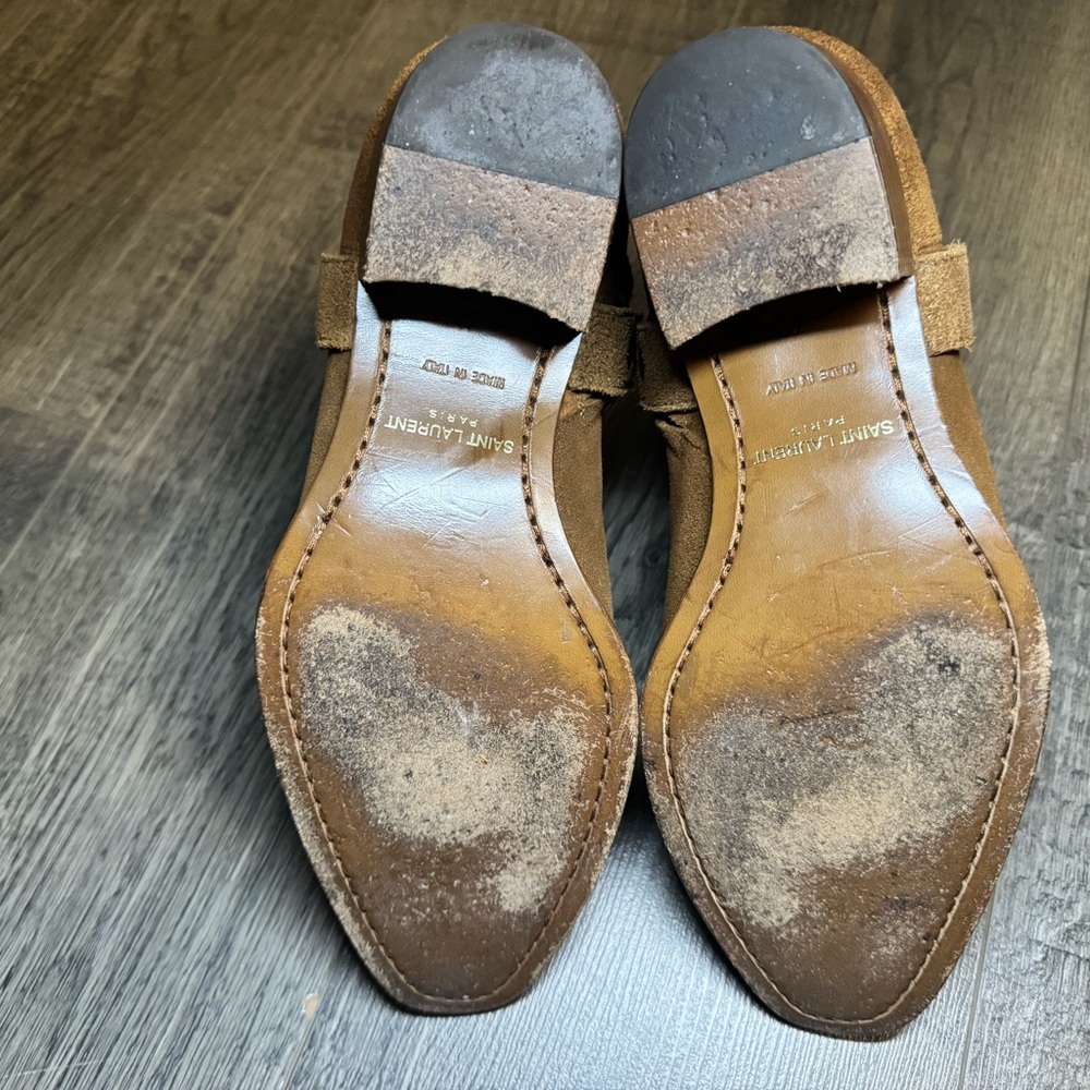 Saint Laurent Wyatt Suede Boots With Original Box - Picture 6 of 8